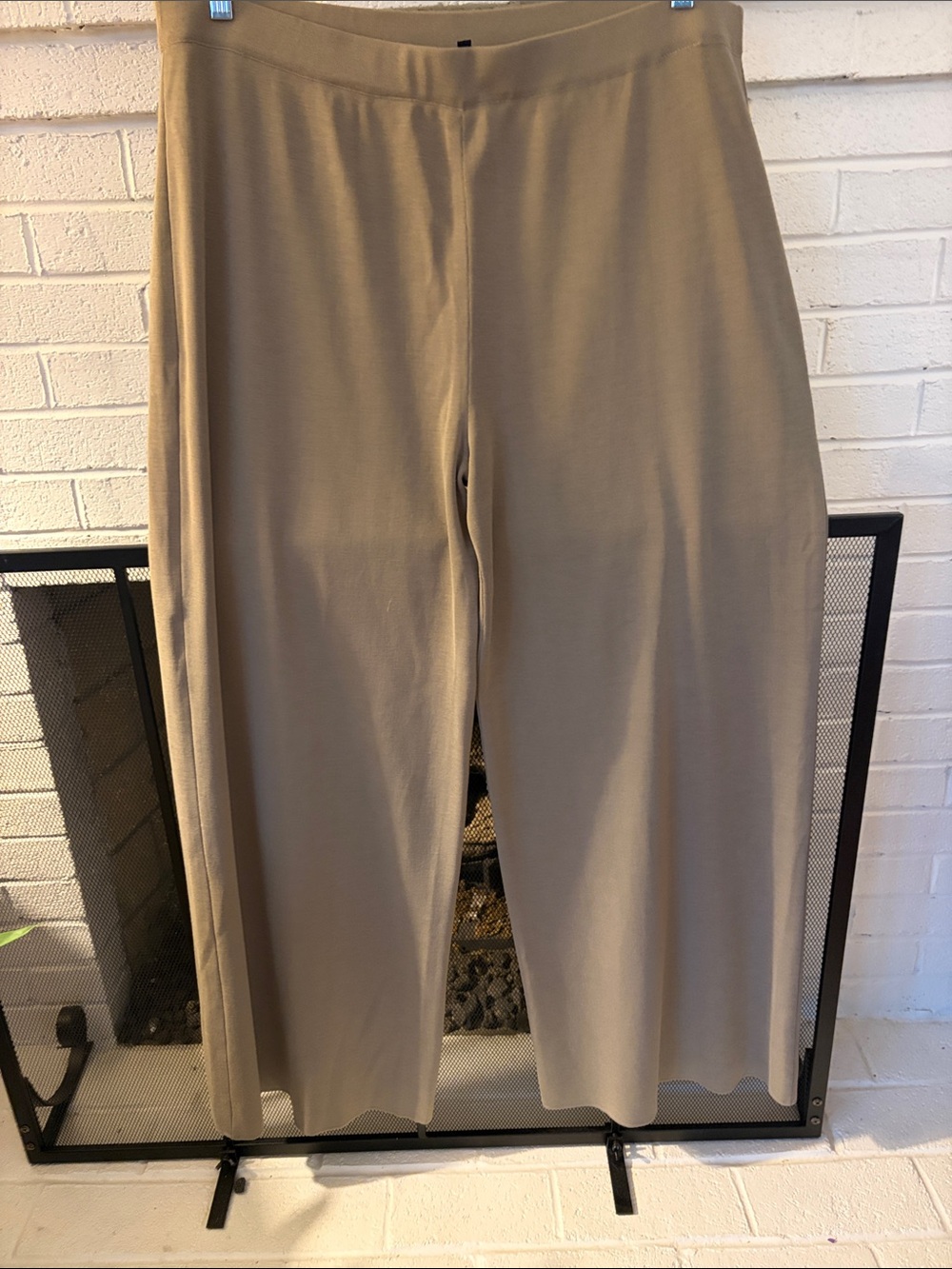 Mistook wide leg knit dark khaki 2x